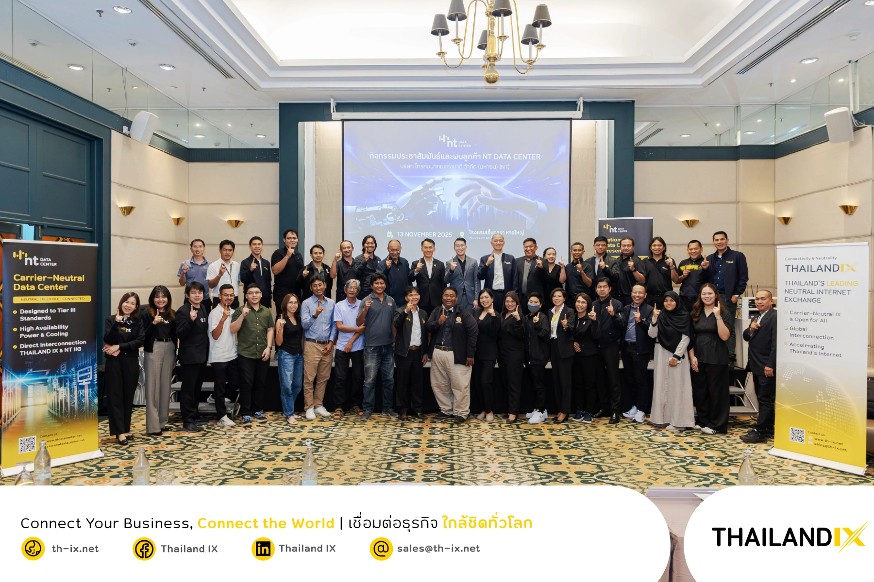 Group photo with NTDC and Thailand IX in Hat Yai